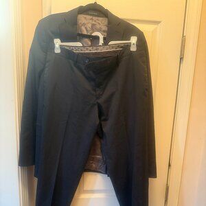 Men two piece pants suit by Zara Man bleu jacket size 40